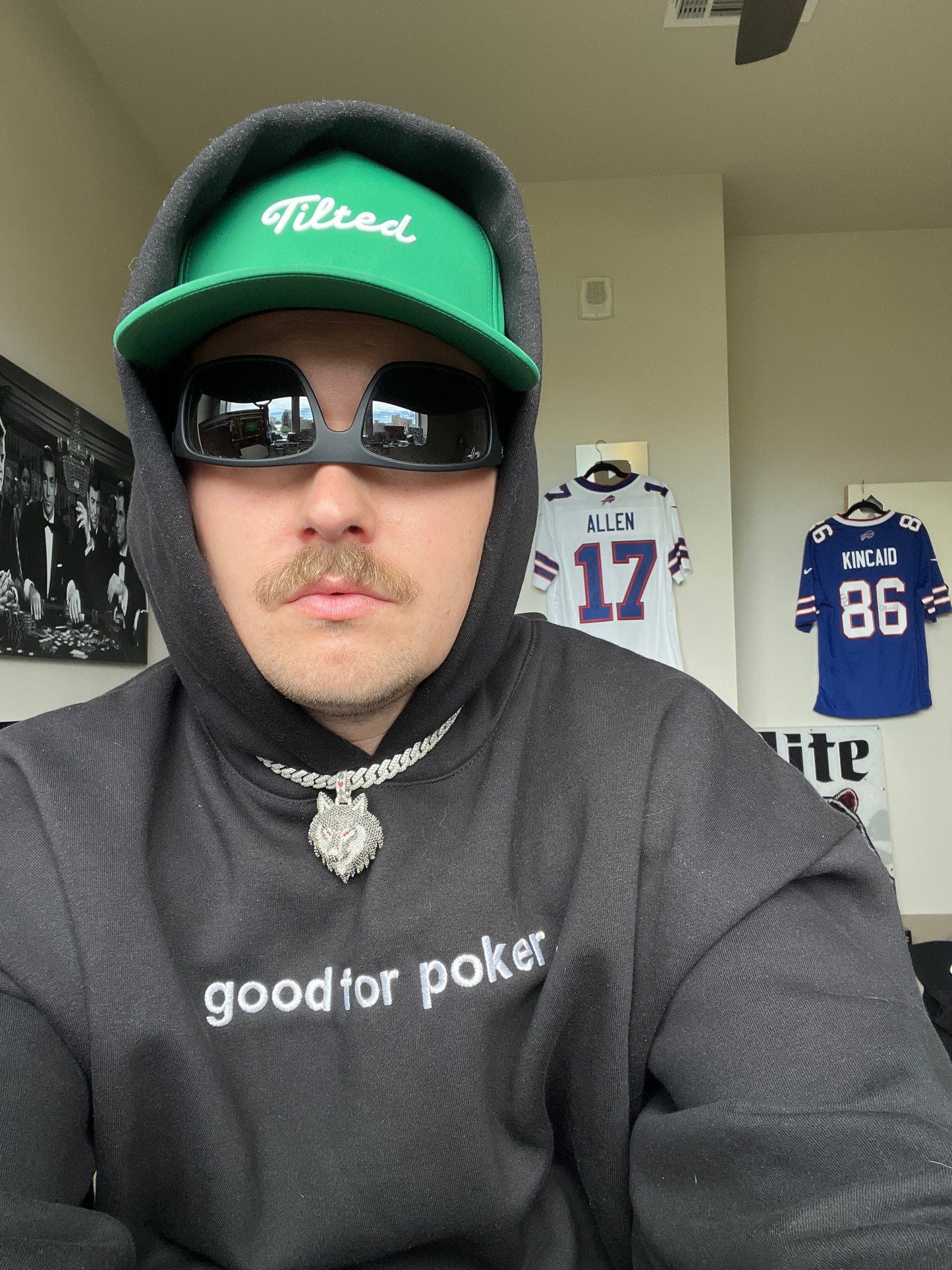 GOOD FOR POKER BLACK HOODIE
