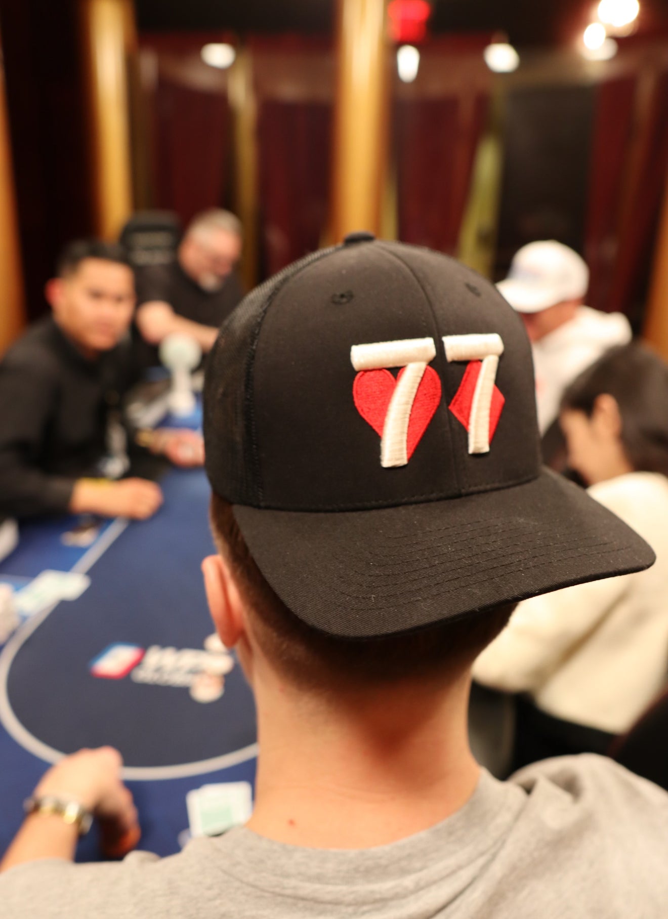 LUCK 77 TRUCKER HAT-BLACK