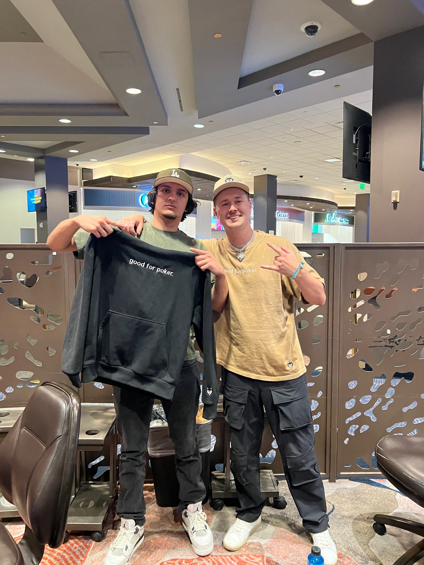 GOOD FOR POKER BLACK HOODIE