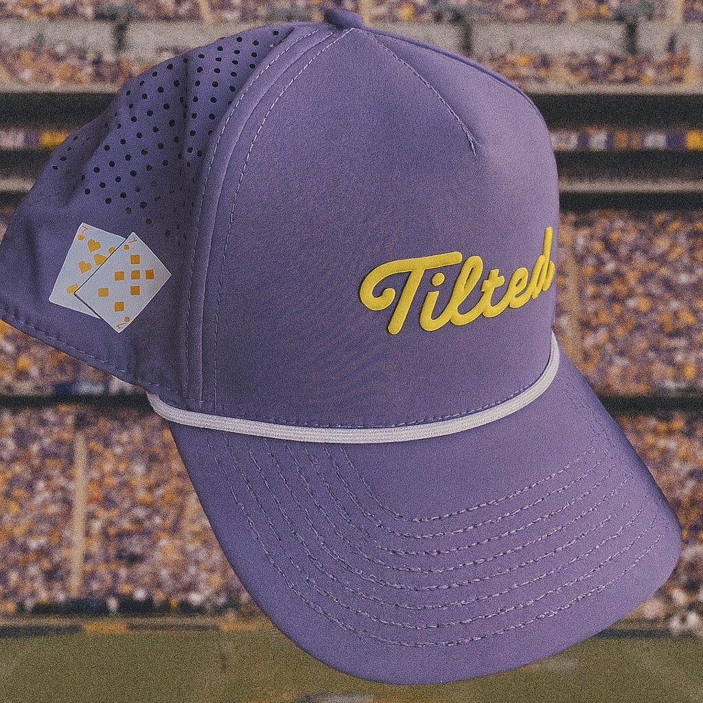 TILTED COLLEGE GOLF HATS