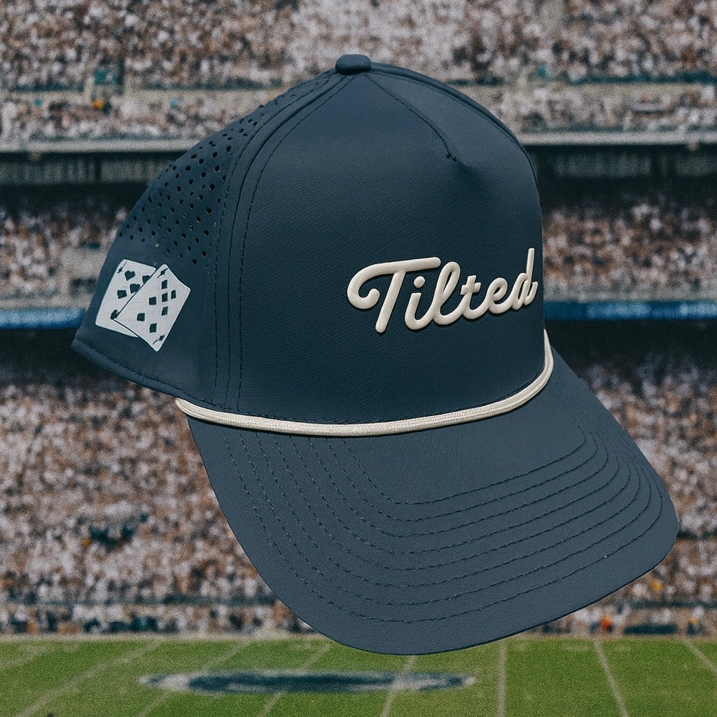 TILTED COLLEGE GOLF HATS
