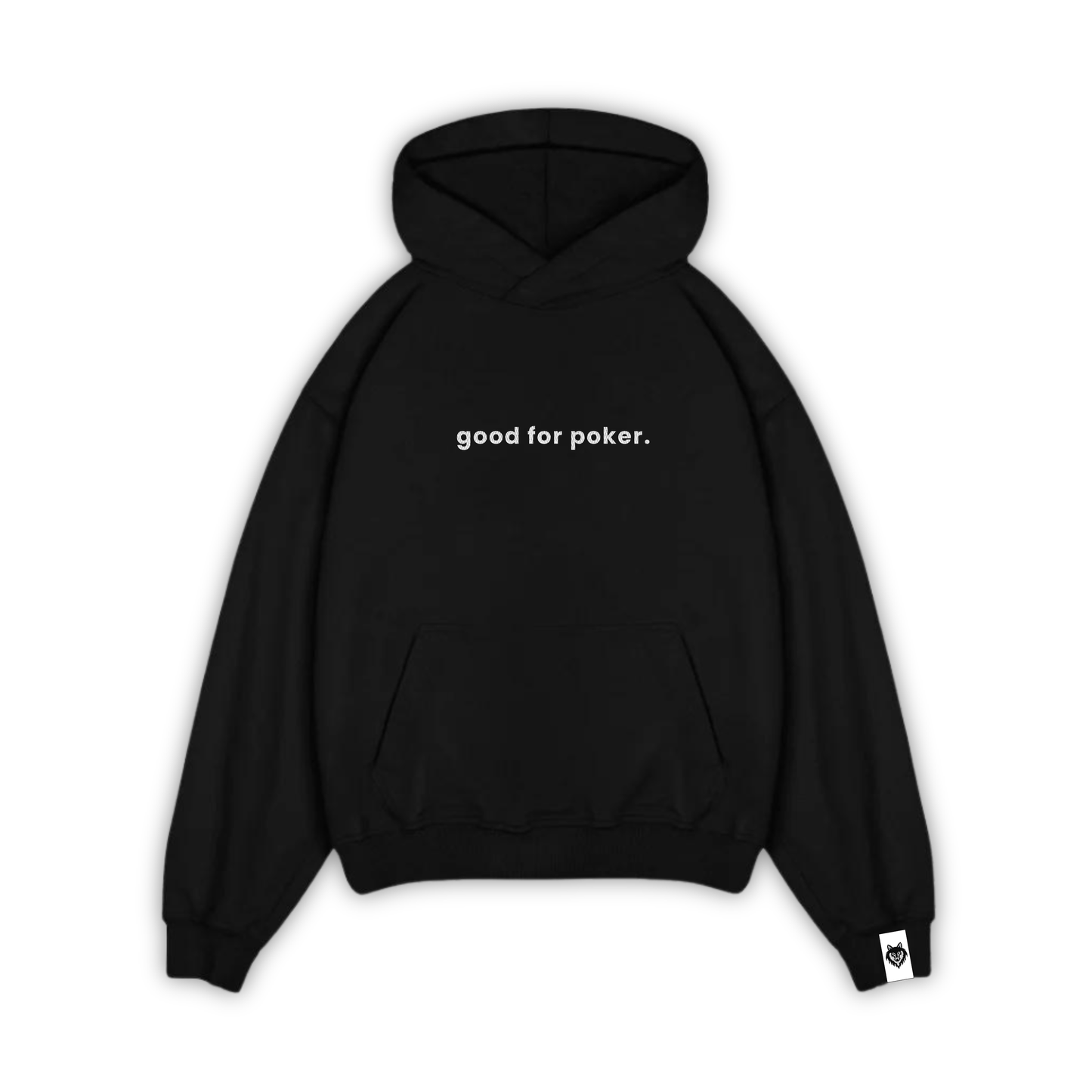 GOOD FOR POKER BLACK HOODIE